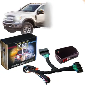 MPC Remote Start Kit Compatible with 2017-2019 Ford F-250 Super Duty || Diesel || Key to Start || 100% Plug N Play || Press OEM Fob 3X Lock to Start || USA Tech Support