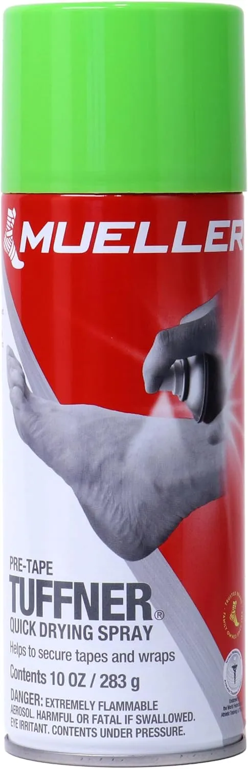MUELLER Sports Medicine Tuffner Quick Dry Pre-Tape Spray, Keeps Tape in Place, Long Lasting Hold