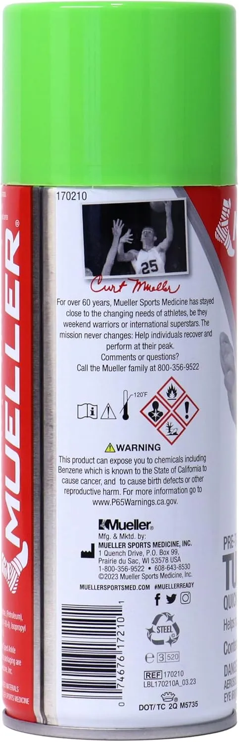 MUELLER Sports Medicine Tuffner Quick Dry Pre-Tape Spray, Keeps Tape in Place, Long Lasting Hold