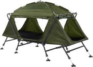 Multifunctional Folding Camping Cots for Adults, 84.6*34.5*49.2in Collapsible Camping Tent with Cot,Elevated Tent with Sleeping Bag, Thick Air Mattress Pad, Portable Single Sleeping Cot Camping Bed