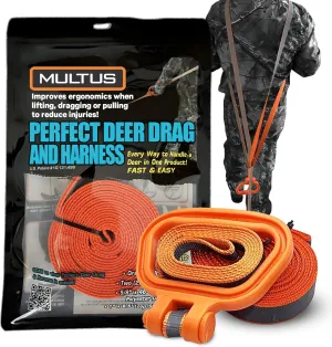 MULTUS: Hunting Gear Deer Drag & Harness; Every Way to Drag a Deer in ONE Product Fast & Easy! Deer hunting accessories for deer hunting