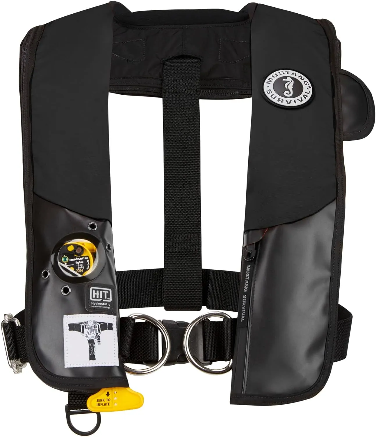 Mustang Survival Corp Inflatable PFD with HIT (Auto Hydrostatic) with Harness
