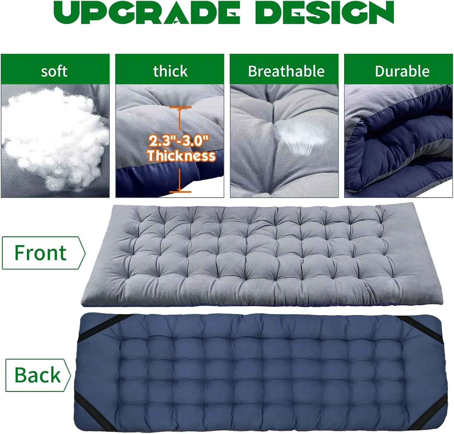 NAIZEA Folding Camping Cots for Adults, Folding Cot with Mattress, Camping Foldable Bed, Portable Military Cot, Double Layer Oxford Strong Heavy Duty Sleeping Cots for Camp Office Travel