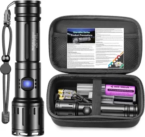 NAKCNM FRechargeable Flashlights High Lumens High Powered LED Flashlight USB C Super Bright Powerful Handheld Flashlights for Emergency Camping