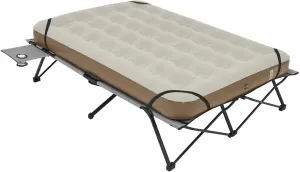 Naturehike 2 Person Camping Cot with Camping Air Mattress & Side Table, Folding Camping Bed for Adults