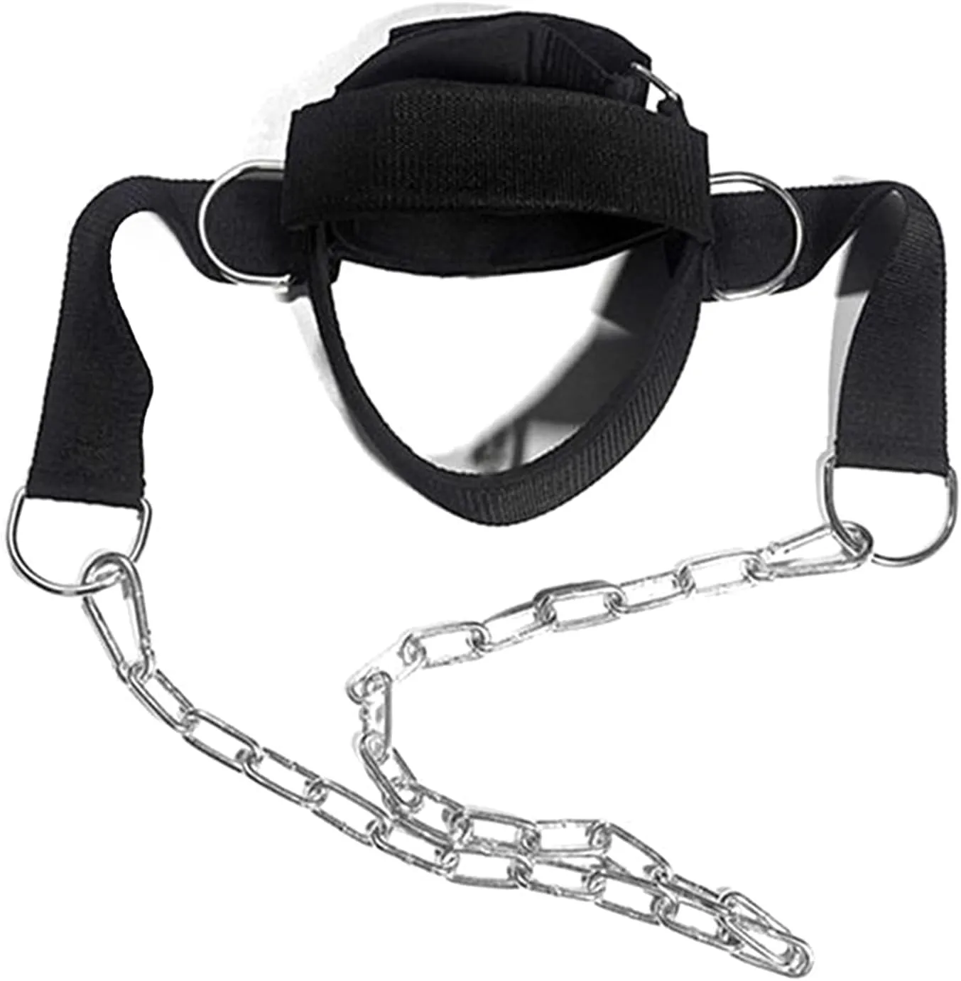 Neck Harness for Gym Weight Lifting Training Neck Exerciser Padded Neck Builder Adjustable Chain Neck Trainer Equipment