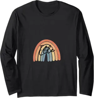 New Born Baby Elle Personalized Gift Rainbow Nursery Long Sleeve T-Shirt