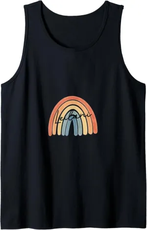 New Born Baby Leilani Personalized Gift Rainbow Nursery Tank Top