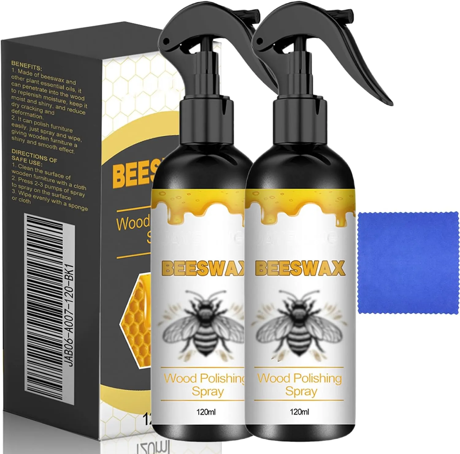 New Natural Beeswax Care Spray & Restorer, Natural Beeswax Spray Polish, Bees Wax Sprays Furniture Polish for Living Room, Kitchen and Wood Furniture Floors
