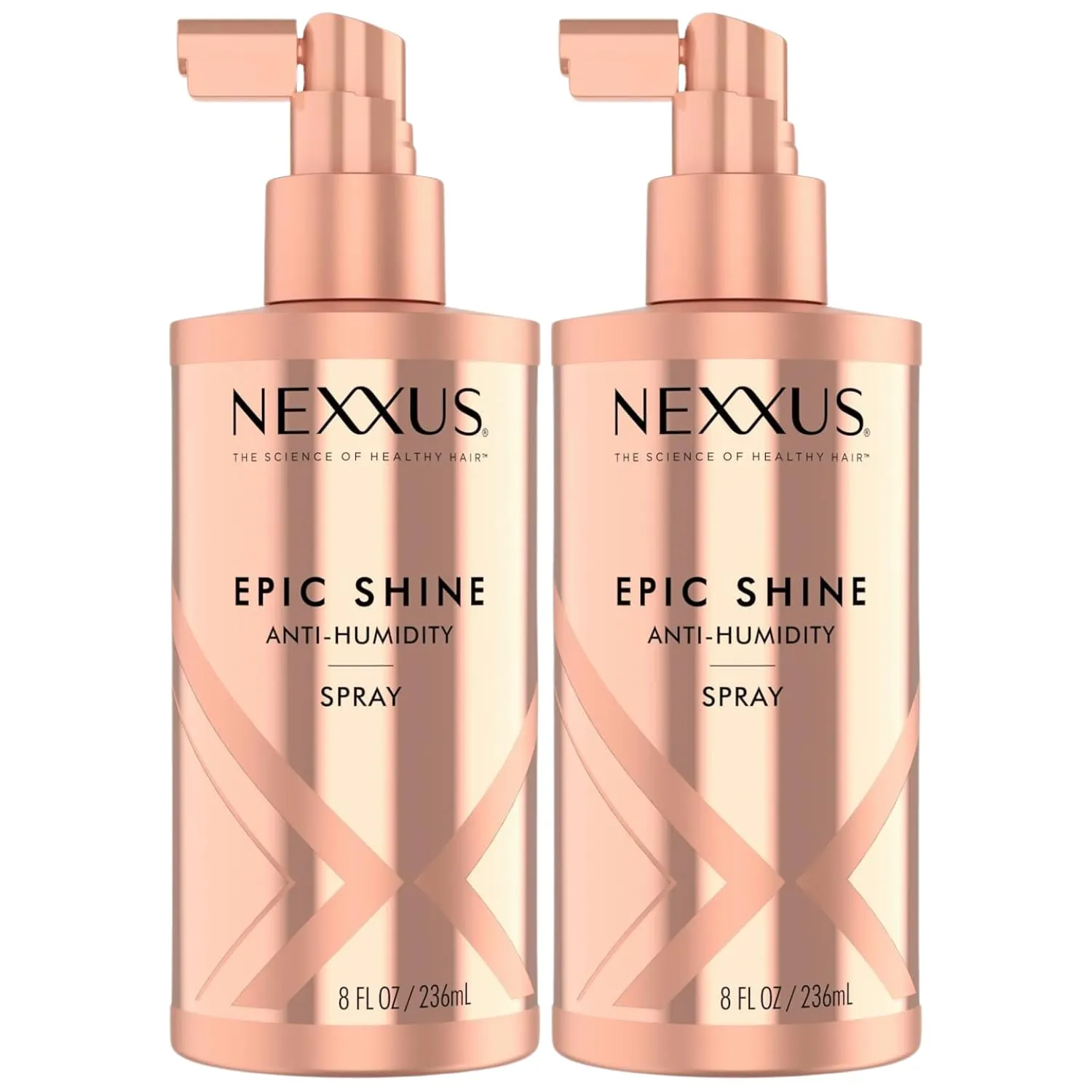 NEXXUS Epic Shine Anti-Humidity Spray Heat Protection for Long Lasting, Weightless Shine, with StyleProtect Technology 8 oz (Pack of 2)