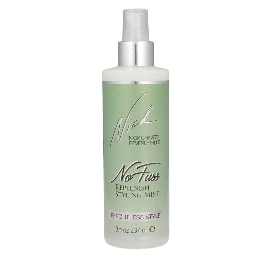 Nick Chavez No Fuss Replenish Styling Mist- Helps Control Frizz, Adds Shine- Provides Flexible Hold for Effortless Style.