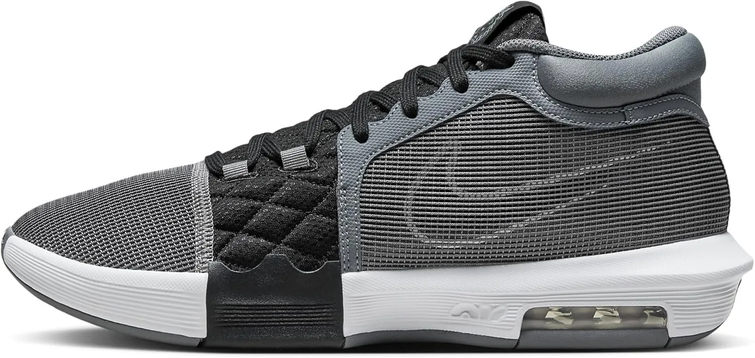 Nike Lebron Witness 8 Basketball Shoes (FB2239-004, Cool Grey/Black/White) Size 14