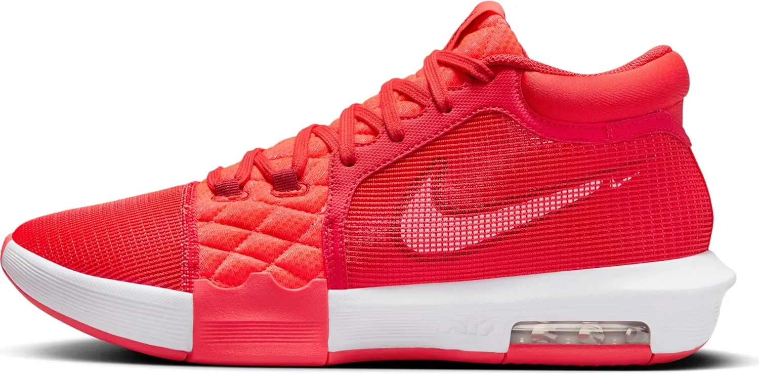 NIKE Lebron Witness 8 Basketball Shoes (FB2239-600, Light Crimson/Bright Crimson/Gym Red/White) Size 14