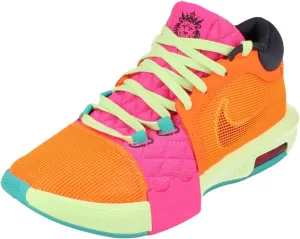 Nike Lebron Witness 8 Basketball Shoes (FB2239-800, Total Orange/Laser Fuchsia/Vapor Green/Thunder Blue) Size 7.5