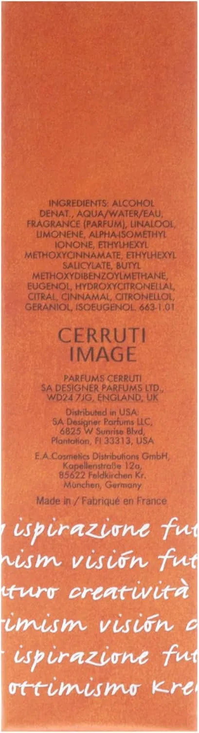 Nino Cerruti Image Women Eau De Toilette Spray, Orange, 2.50 Fl Oz (Pack of 1)