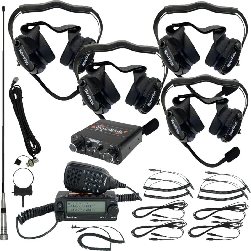 NIRBHBK4 Compact Kit with Behind the Headset - Four Premium Headsets - Black