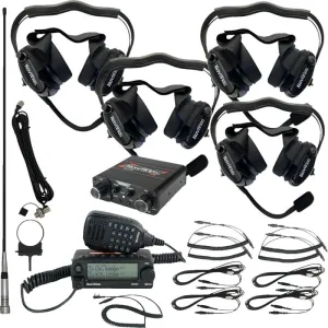 NIRBHBK4 Compact Kit with Behind the Headset - Four Premium Headsets - Black