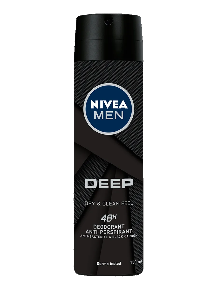 Nivea Men Deep Dry & Clean Feel Body Spray 150ml