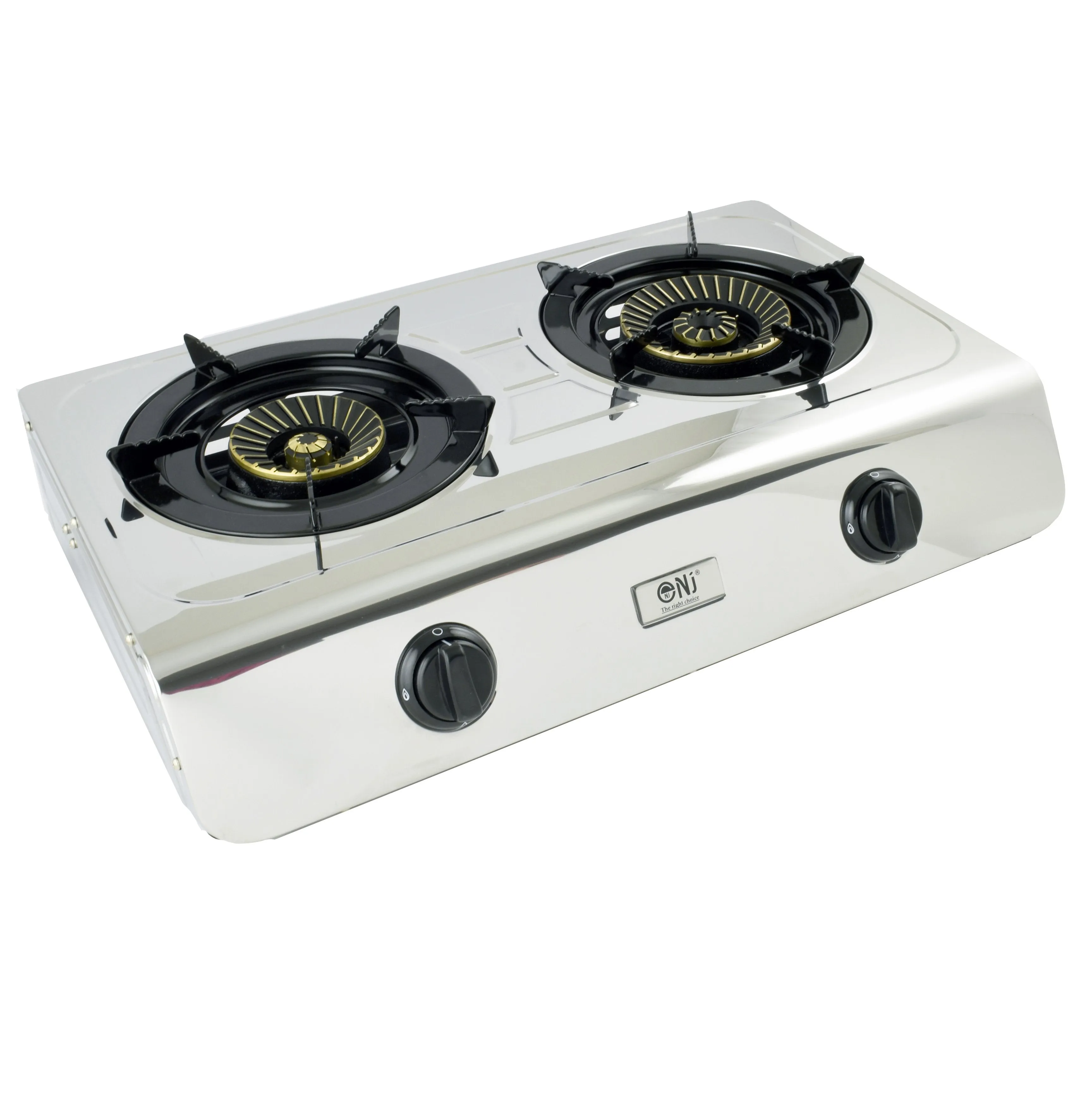 NJ-60 Portable Camping 2 burner Gas Stove Stainless Steel 60 cm Cooktop for Outdoor