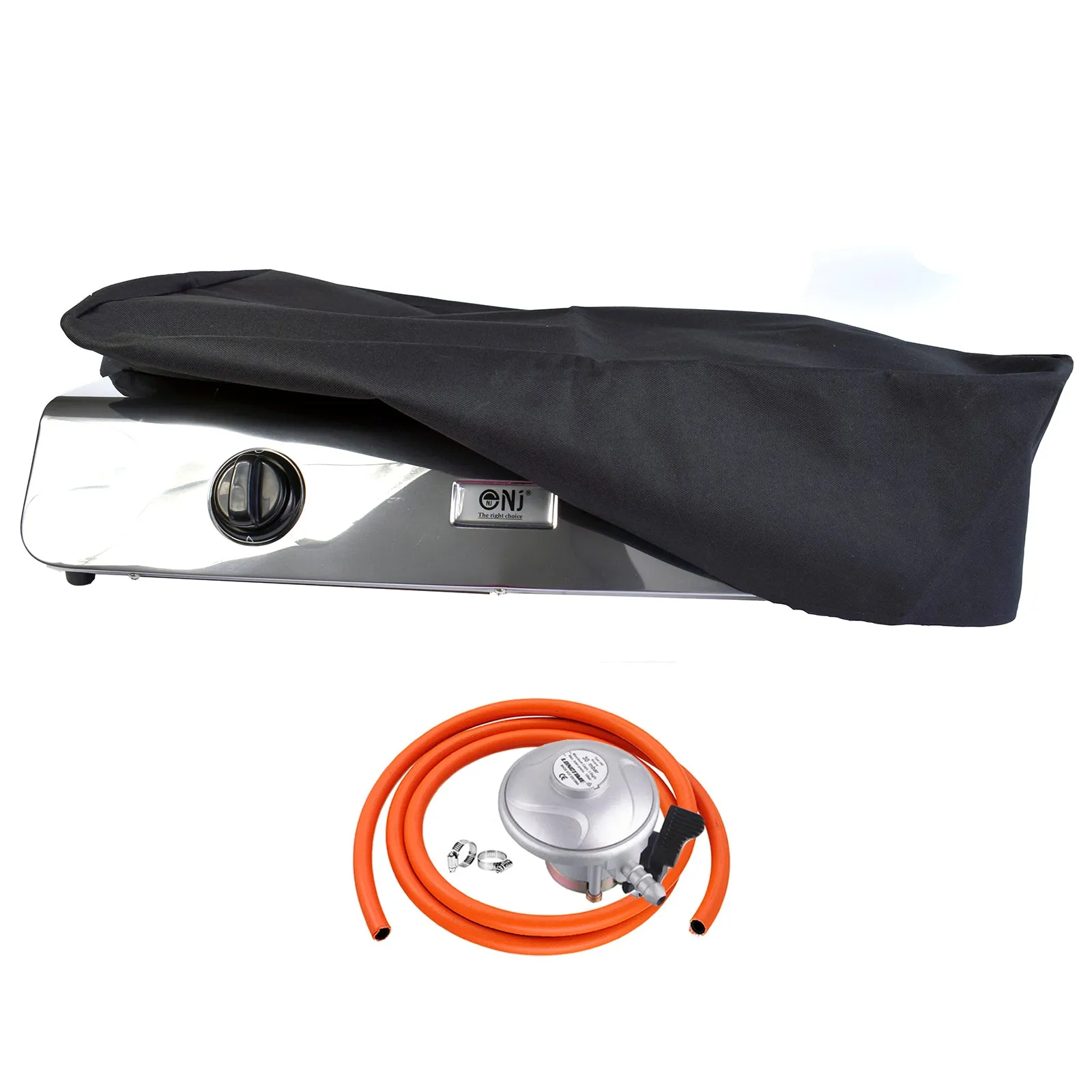 NJ-60 Portable Camping 2 burner Gas Stove Stainless Steel 60 cm Cooktop for Outdoor