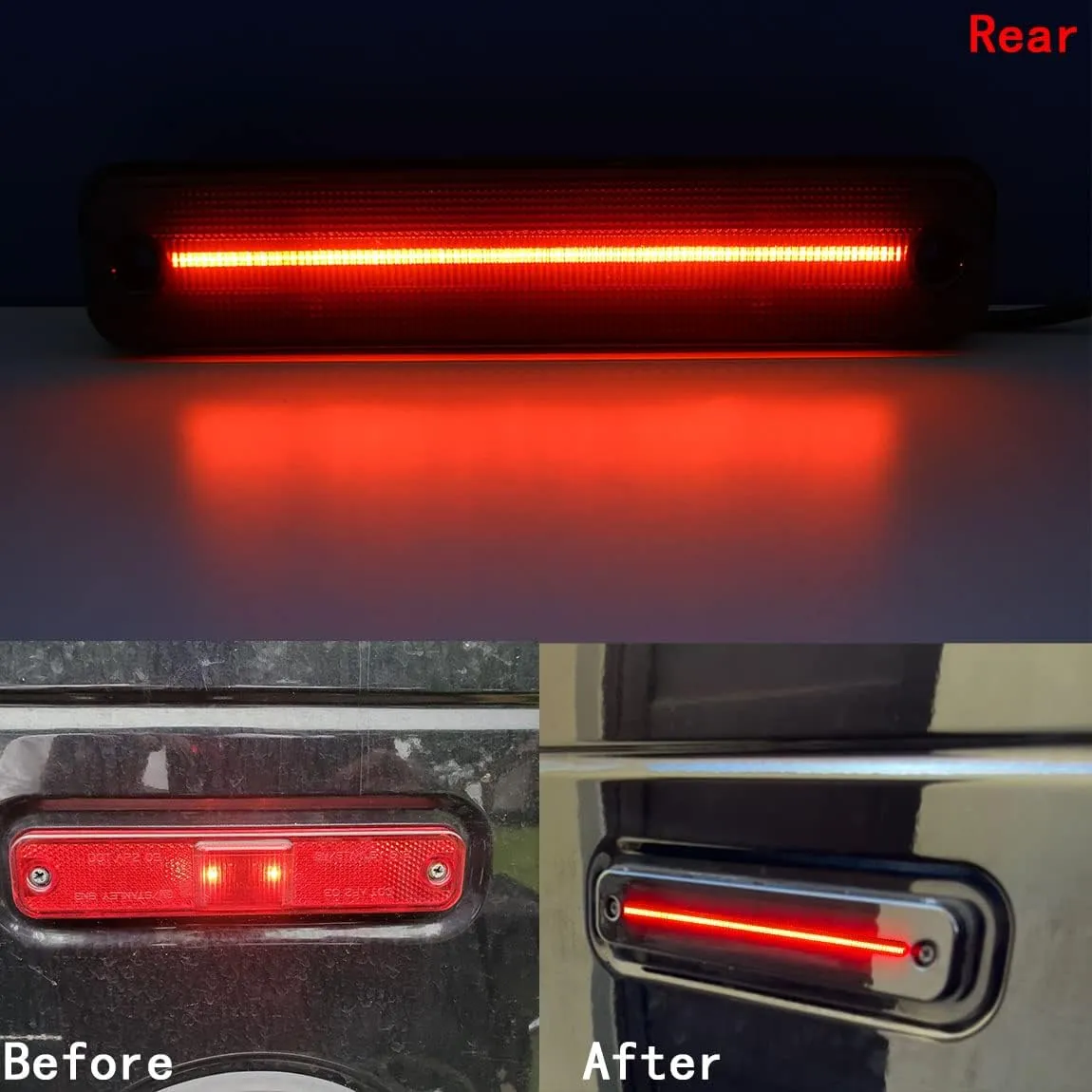 NJSBYL H2 LED Side Marker Light Kit For Hummer H2 2003 2004 2005 2006 2007 2008 2009 Smoked Lens Side Markers Lamps Left Passenger   Right Driver Side Lights Replace OEM No: 25952319 15114677