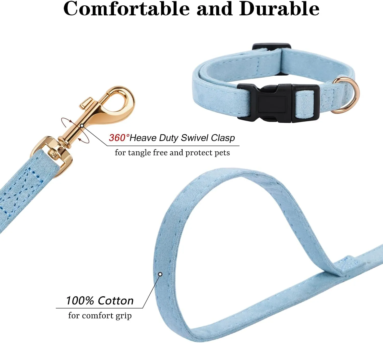 No Pull Dog Harness- Lightweight, Soft, Adjustable Small Harness Collar and Leash Set, Suitable for Cats Puppy Small and Medium-Sized Dog Outdoor Training and Running (Blue, S)