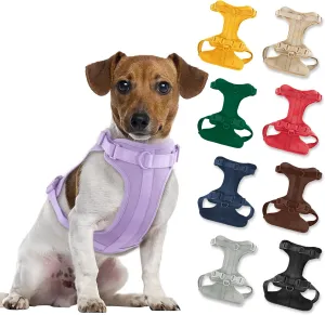 No Pull Lightweight Dog Harness: Adjustable Durable Breathable Mesh Pet Vest Harness with Soft & Comfortable Cushion, for Small Medium Large Dogs (Medium, Lilac)