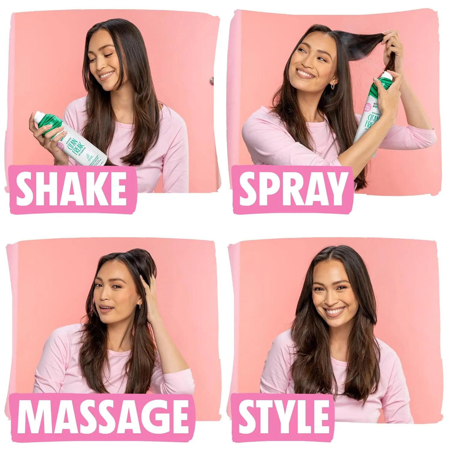 Not Your Mother's Clean Freak Refreshing Jumbo Dry Shampoo (2-Pack) - 12 oz - Instantly Refreshes Hair Between Washes - Fresh Citrus Scent - Ultimate Oil Absorption - For All Hair Types