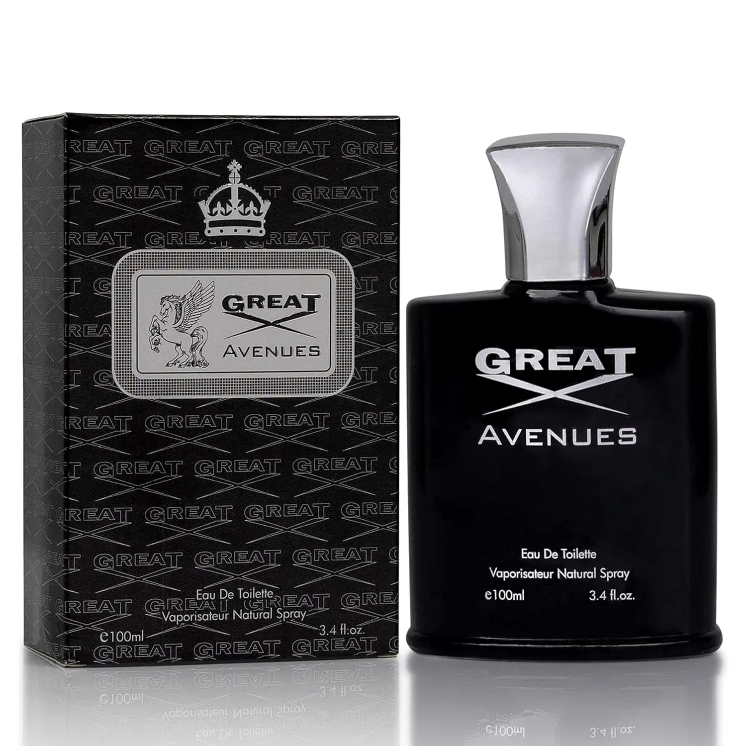 NovoGlow Great Avenues for Men - 100ml Eau De Parfum Spray for Men - Long Lasting Woody Fruity & Smoky Fragrance Smell Fresh All Day Long (B)
