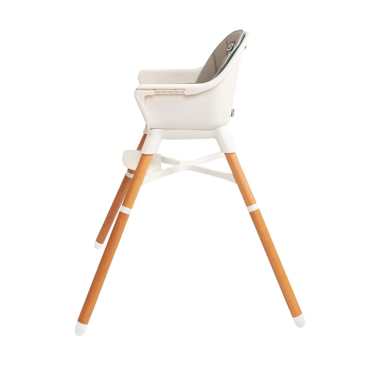 Nuby 4-in-1 Baby High Chair Seat with Removable Tray - 6  Months to 3 Years - Adjustable Toddler Chair for Eating - Holds Up to 60 lbs - Gray