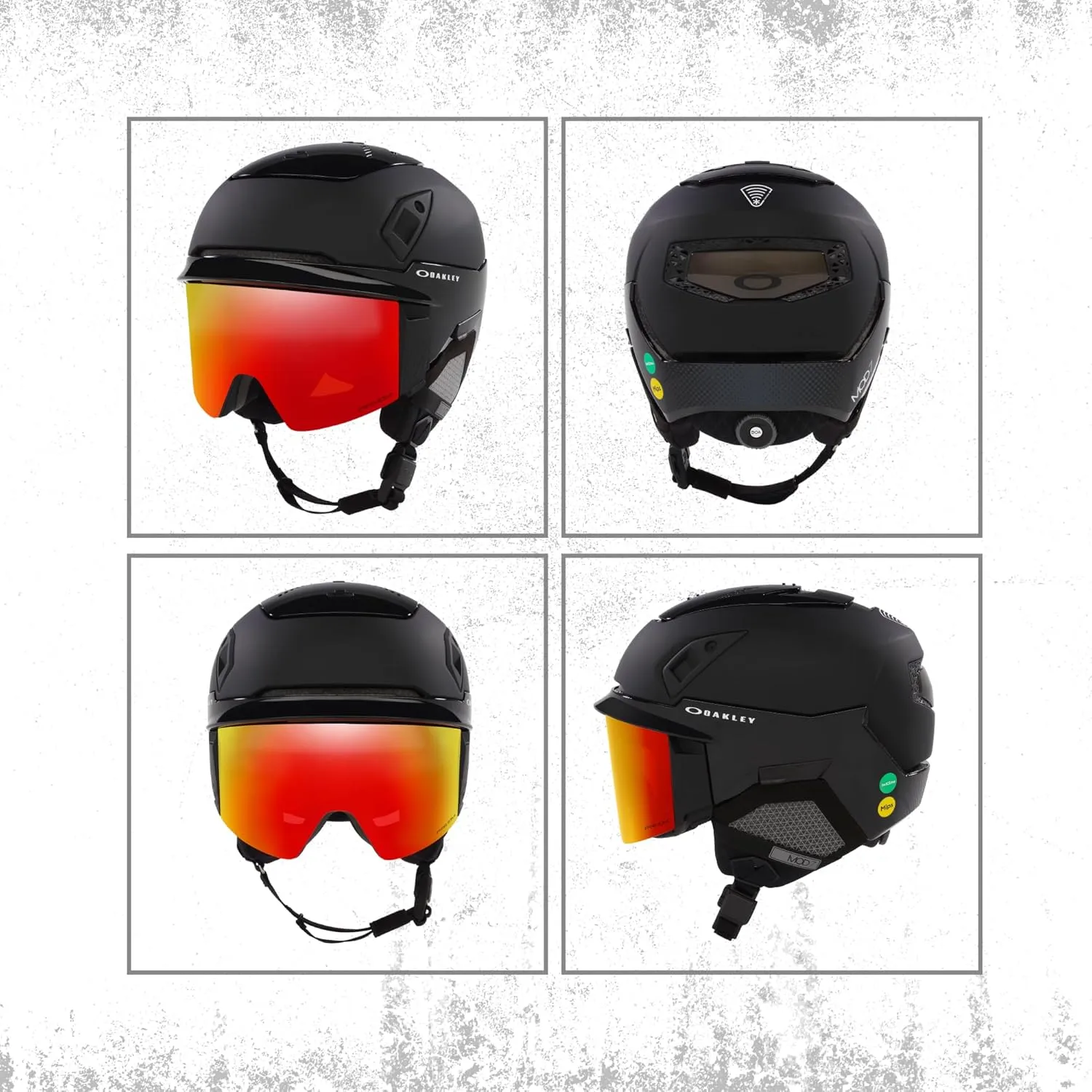 Oakley MOD7 Integrated Ski Helmet with Goggles for Men for Women   Bundle with Designer iWear Collapsible Water Bottle with Carabiner