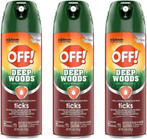 OFF! Sportsmen Tick Spray Aerosol 6 Ounce (Pack of 3)