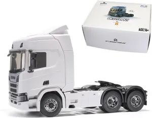 OH32T01 1/32 6x6 Rc Truck, 2.4G RTR RC Rock Crawler Off-Road Truck Hobby Model (RTR Kit Version/White)
