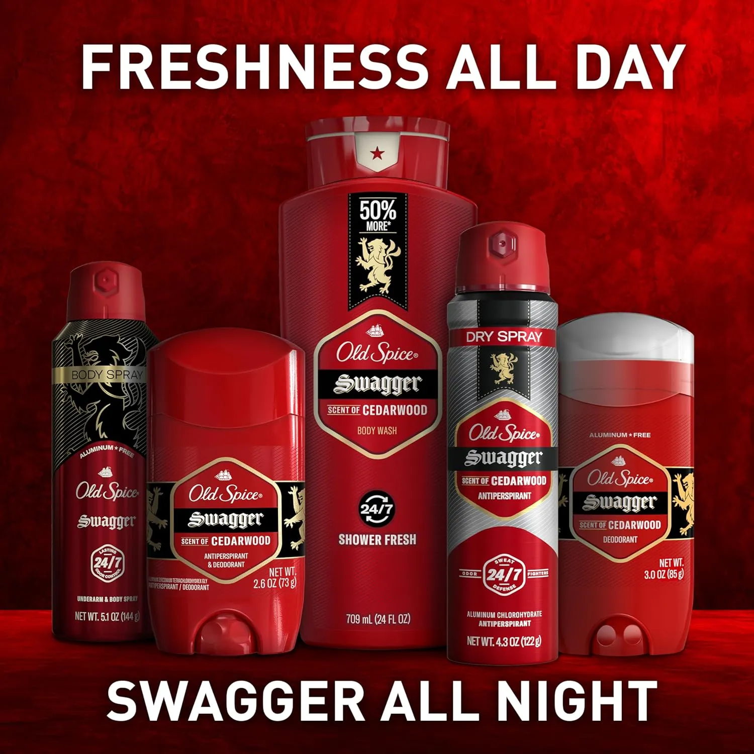 Old Spice Dry Spray Antiperspirant Deodorant for Men, 24/7 Sweat & Odor Protection, 24/7 Sweat Defense & Lasting Freshness, Swagger with Cedarwood Scent, 4.3 oz (Pack of 3)