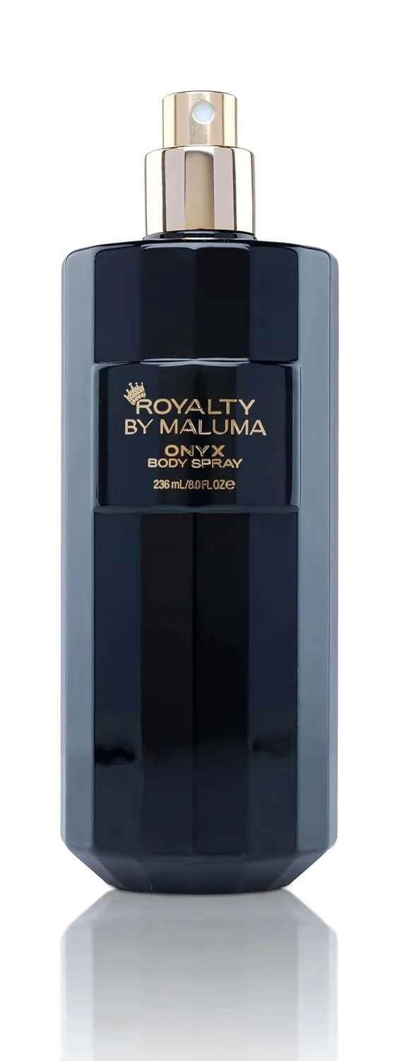 Onyx Body Spray, 8 oz - Luxurious Long-Lasting Perfume for Men - Fougere Amber Wood Fragrance - Cardamon, Pear, Bergamot Top Notes - Ideal Gift for Men