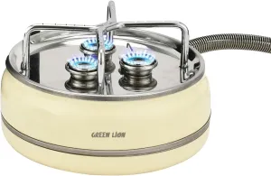 Orbit Flame 3 Burner Stove, 4000W Heating Power, 15 kg Max Load, Ignition Switch, Flam Control, Storage Bag Included, 60 cm Gas Pipe Length, 240 g/h Gas Consumption - Beige