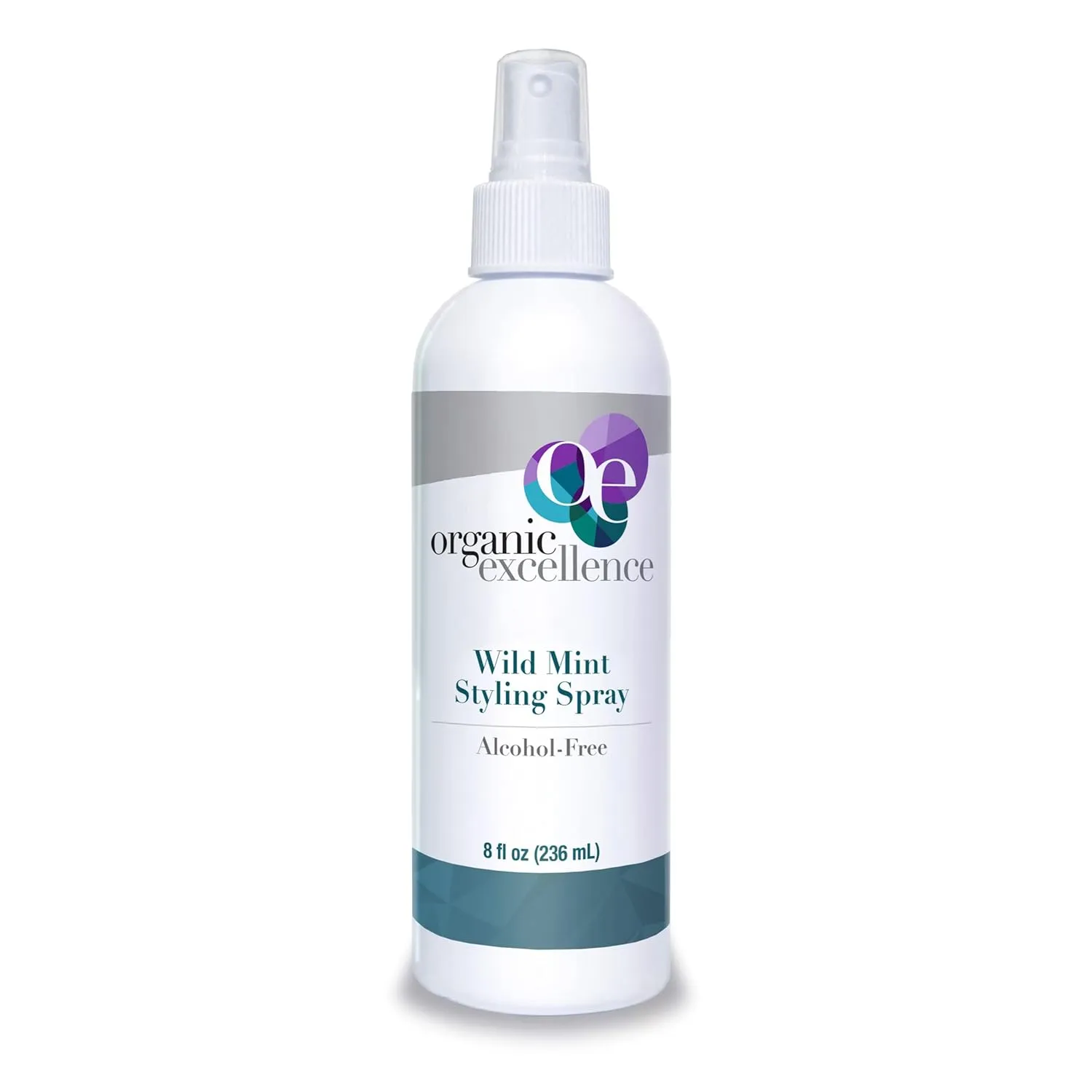 Organic Excellence Wild Mint Styling Spray, Alcohol-Free, pH Neutral, 8 Ounce