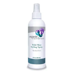 Organic Excellence Wild Mint Styling Spray, Alcohol-Free, pH Neutral, 8 Ounce