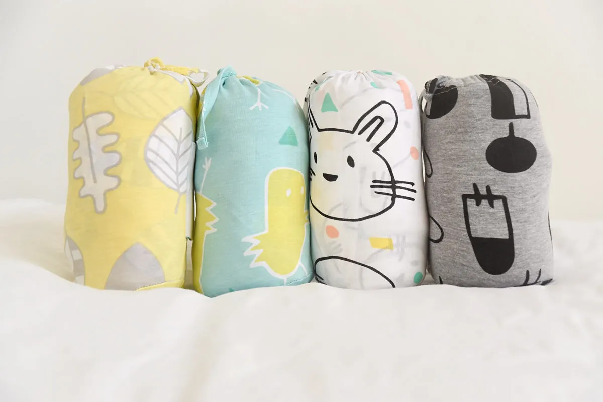 Organic Jersey Fitted Cot Sheets - Some Bunny Loves You