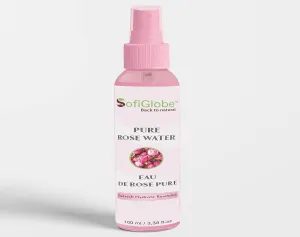 Organic Rose Water for face and Hair. Rose Damascena of Morocco (hydrosol),100% Pure. It soothes, Tones, cleanses, refreshes and Deeply hydrates The face, Skin and Scalp