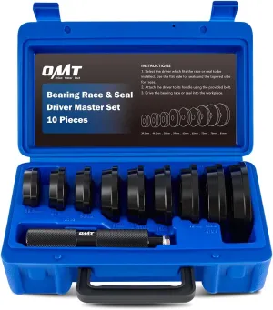 Orion Motor Tech Bearing Press Kit, 10pc Bearing Race and Seal Driver Set with Seal Driver and 9 Bearing Adapters, Seal Installer Bearing Driver Kit for Bearing Installation, with Blue Case