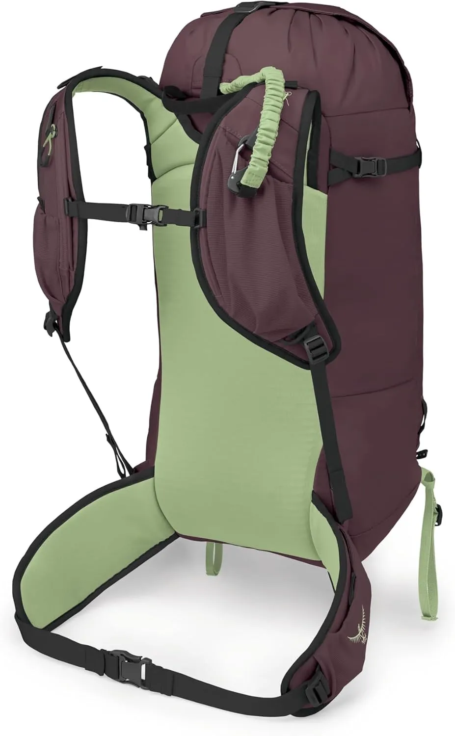 Osprey Firn 28L Ski and Snowboard Backpack, Elderberry Purple/Peppermint Green, Small/Medium