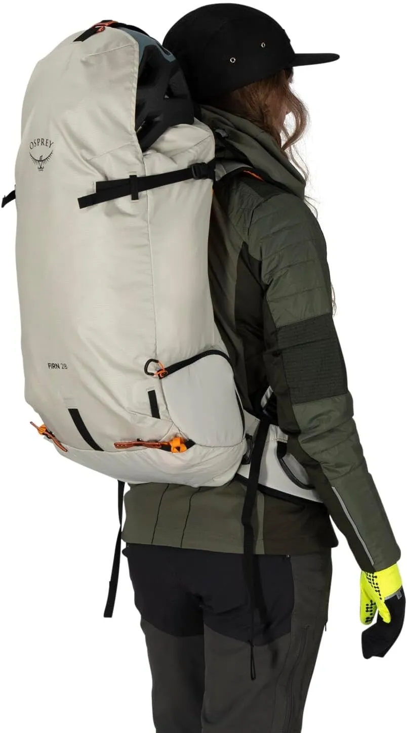 Osprey Firn 28L Ski and Snowboard Backpack, Elderberry Purple/Peppermint Green, Small/Medium