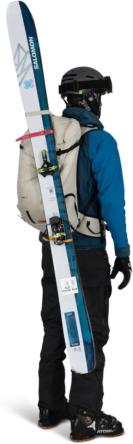Osprey Firn 28L Ski and Snowboard Backpack, Elderberry Purple/Peppermint Green, Small/Medium
