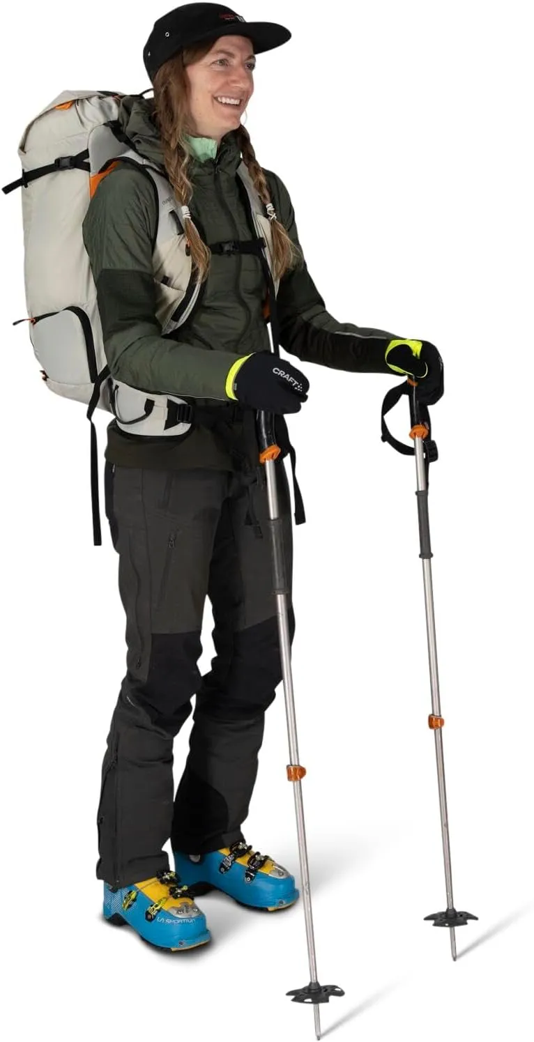 Osprey Firn 28L Ski and Snowboard Backpack, Elderberry Purple/Peppermint Green, Small/Medium