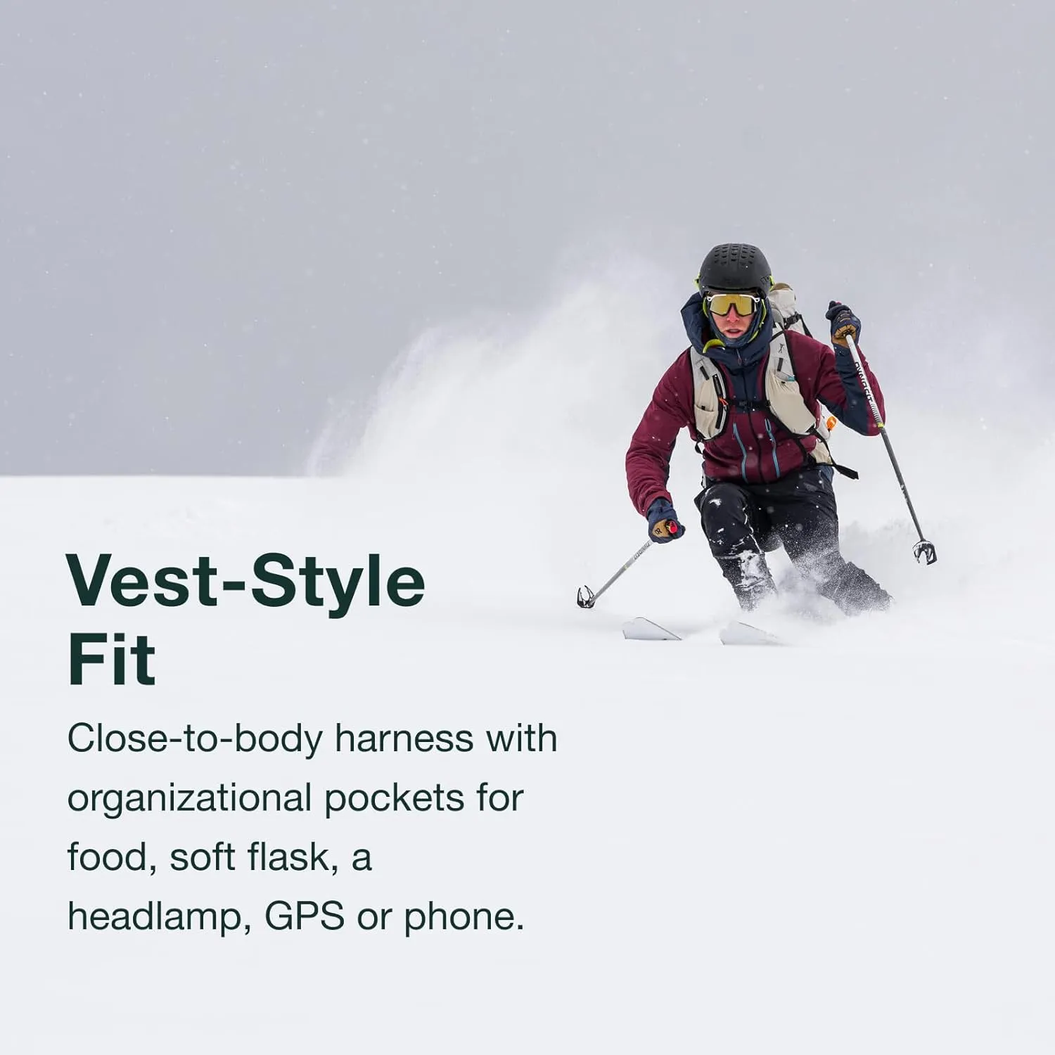 Osprey Firn 28L Ski and Snowboard Backpack, Elderberry Purple/Peppermint Green, Small/Medium