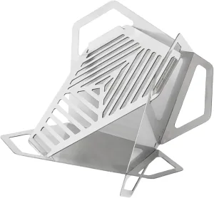 Outdoor Camping BBQ Grills Rack Portable Folding Card Type Stove Stainless Steels Charcoal Firewood Stove Easy To Assemble