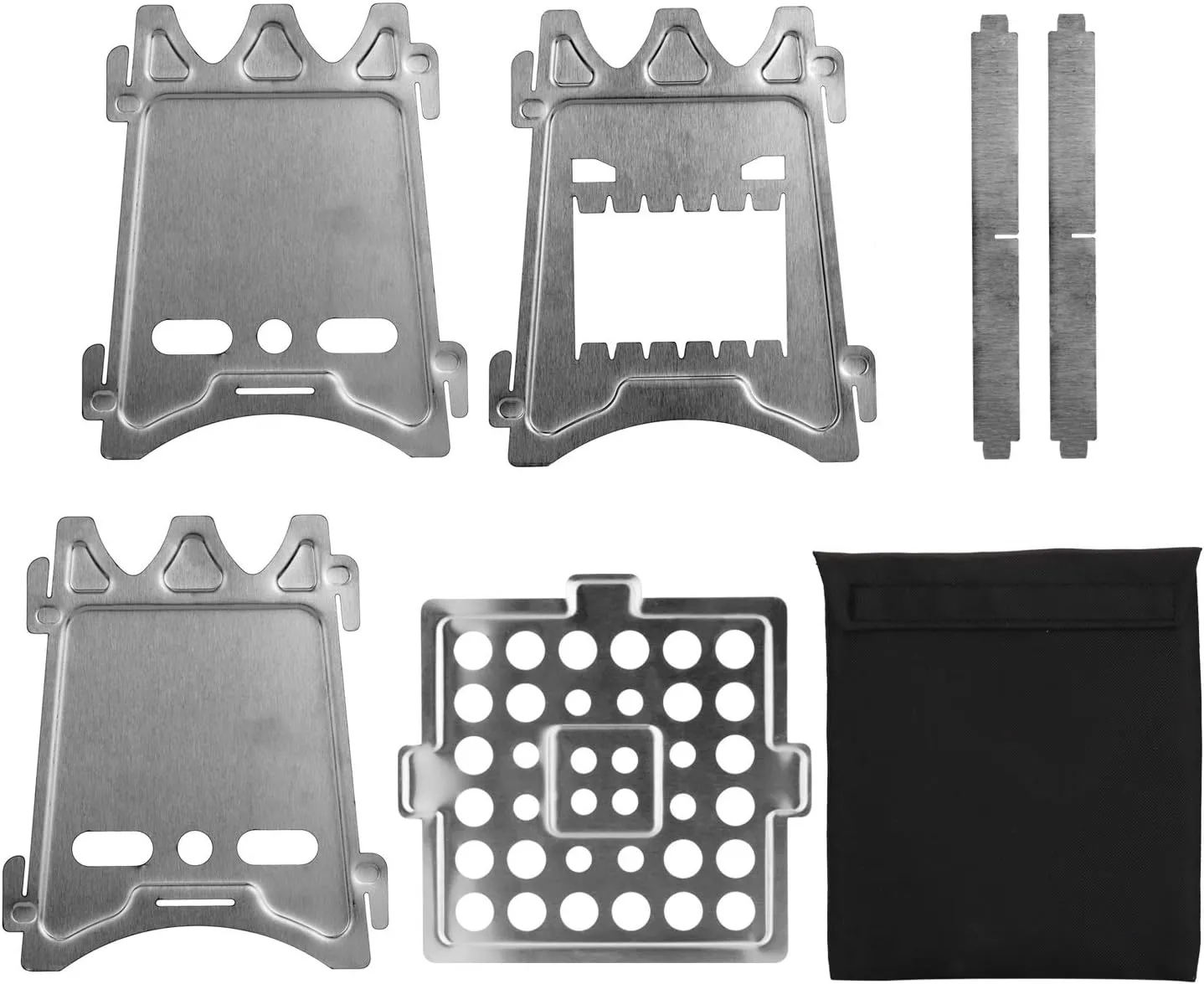Outdoor Camping Folding Stainless Steel firewood Stove Hiking Portable Ultra-Light Titanium Alloy firewood Stove