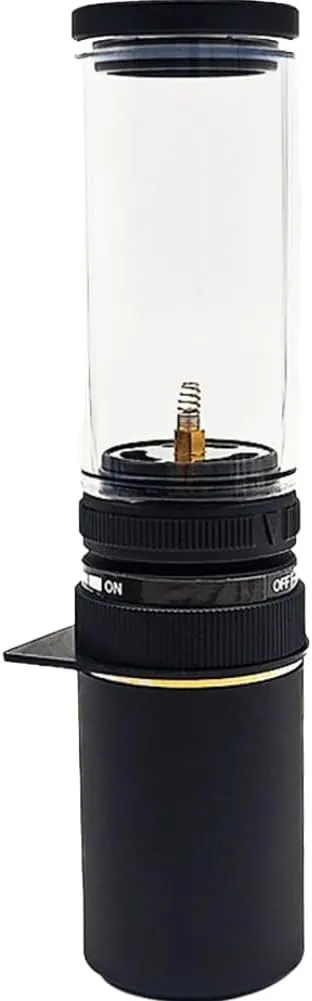 Outdoor Camping Lamp Lantern Windproof Gas Candle Lamp Tent Lantern Light for Backpacking Camping Hiking Fishing Lamp Light Butane Gas Light Lantern(with Gas Box Black)
