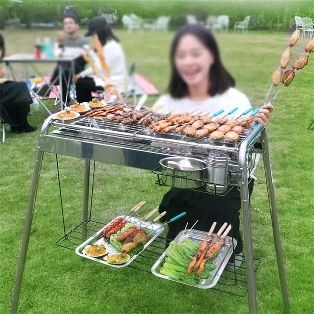 Outdoor Charcoal Outdoor Carbon Barbecue Stove Rack Outdoor Barbecue Stove Stainless Steel Barbecue Rack